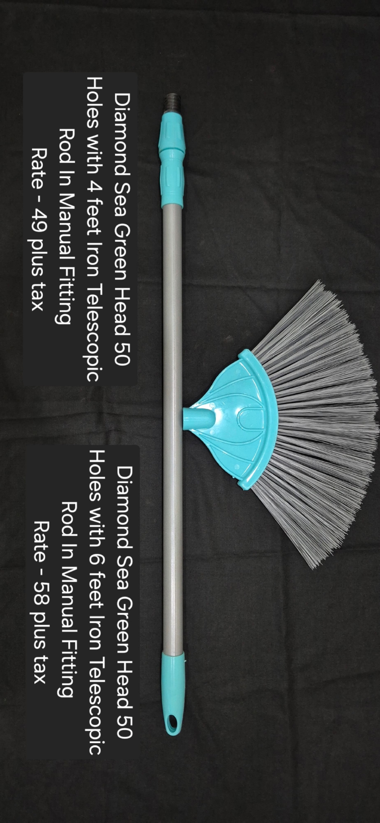 Diamond Sea Green Silver 4 Feet Rod
